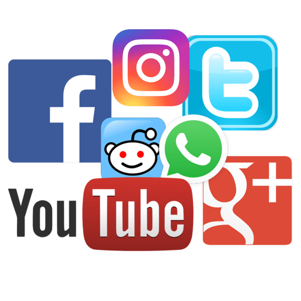 social media platforms like Youtube, Facebook