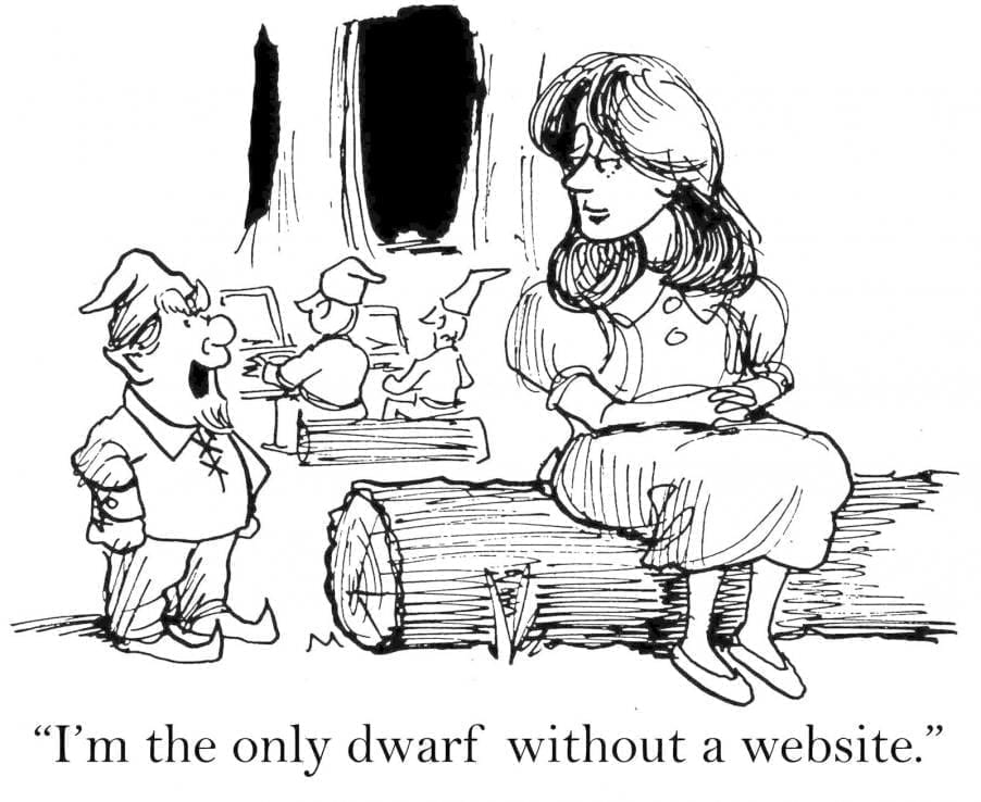 A dwarf and a girl.