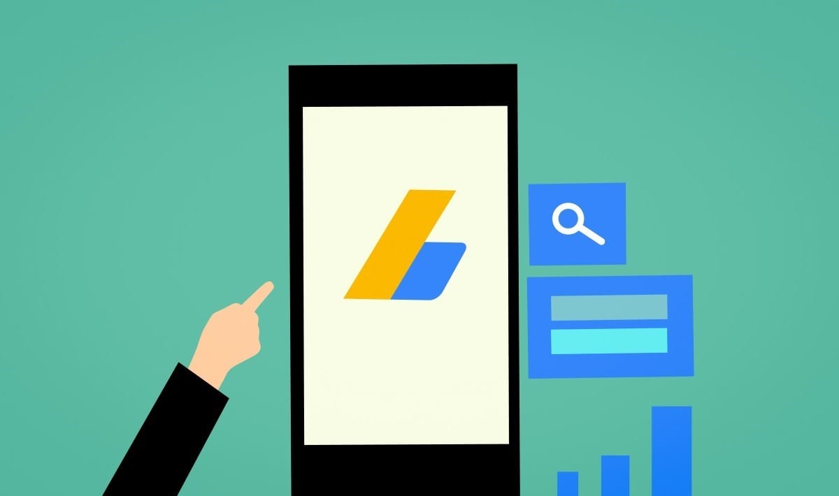 Google Ads logo on a mobile screen