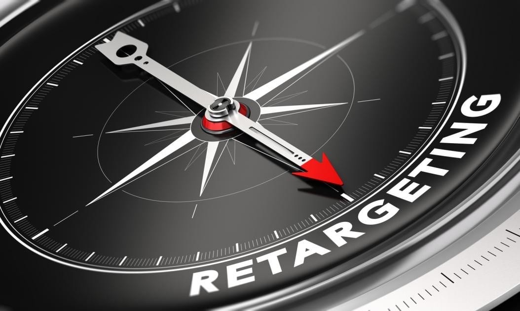 compass needle pointing to the word retargeting