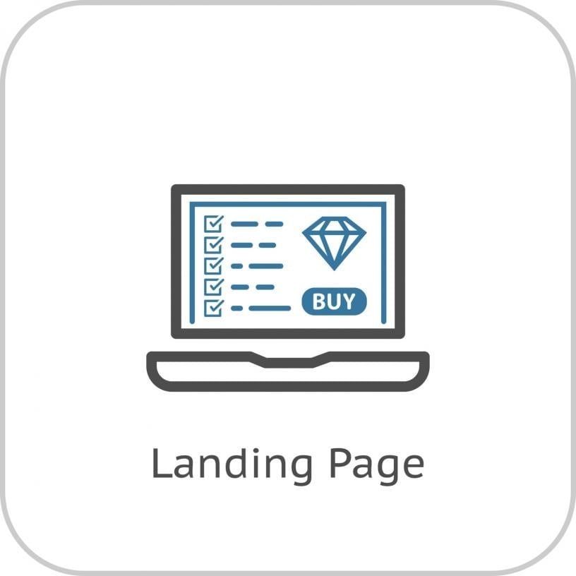 landing page with a buying offer