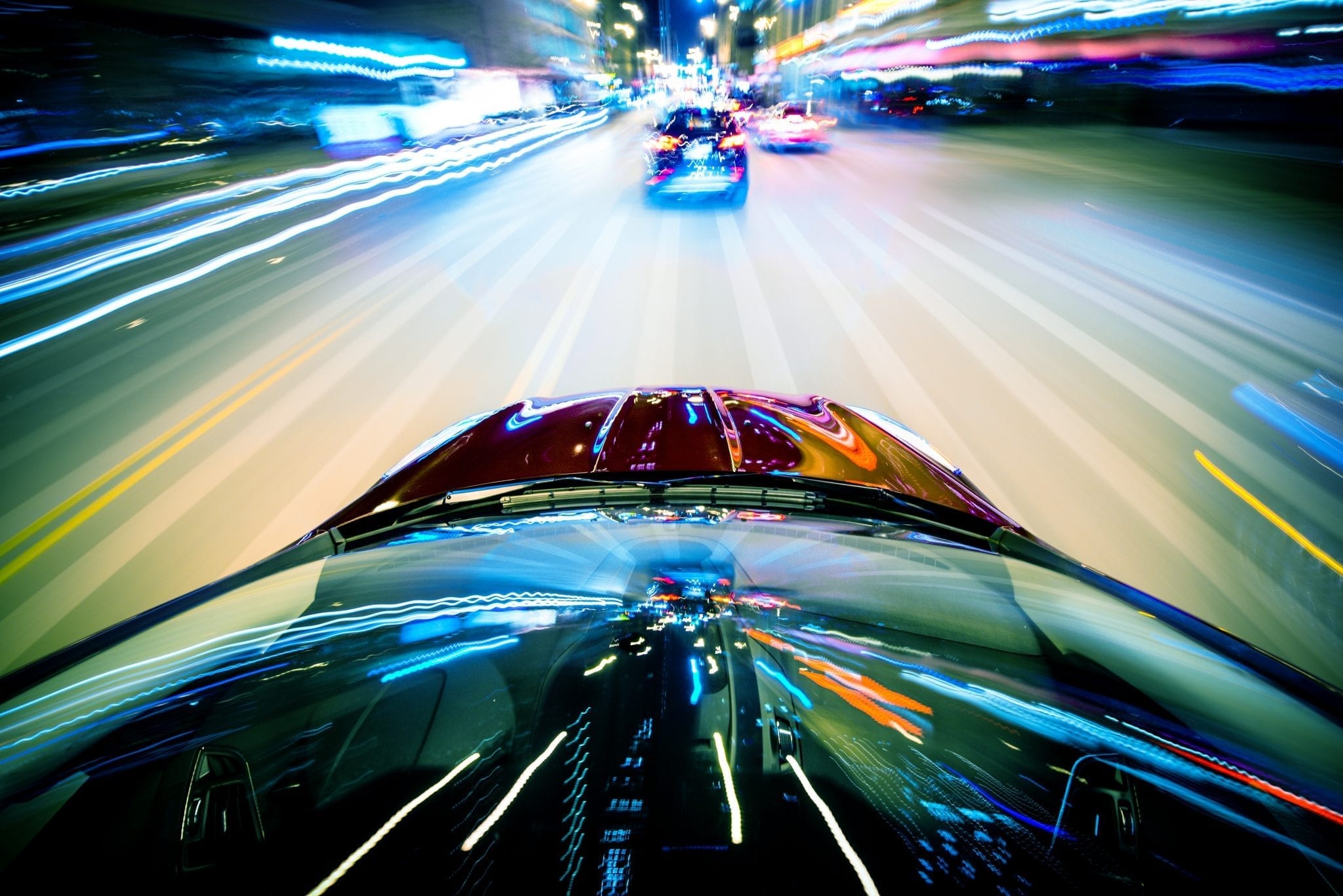 Nightly City Traffic Photo Images